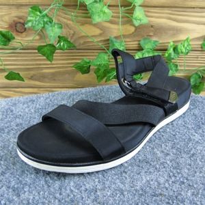 Anne Klein Nolita Women Strappy Sandal Shoes Black Synthetic Size 9.5‎ Medium